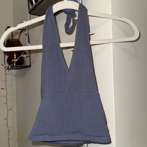 Hollister Women's Halter Tank Top in Blue - Picture 1 of 1